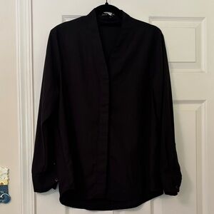 Eileen Fisher V Neck Button Up Blouse